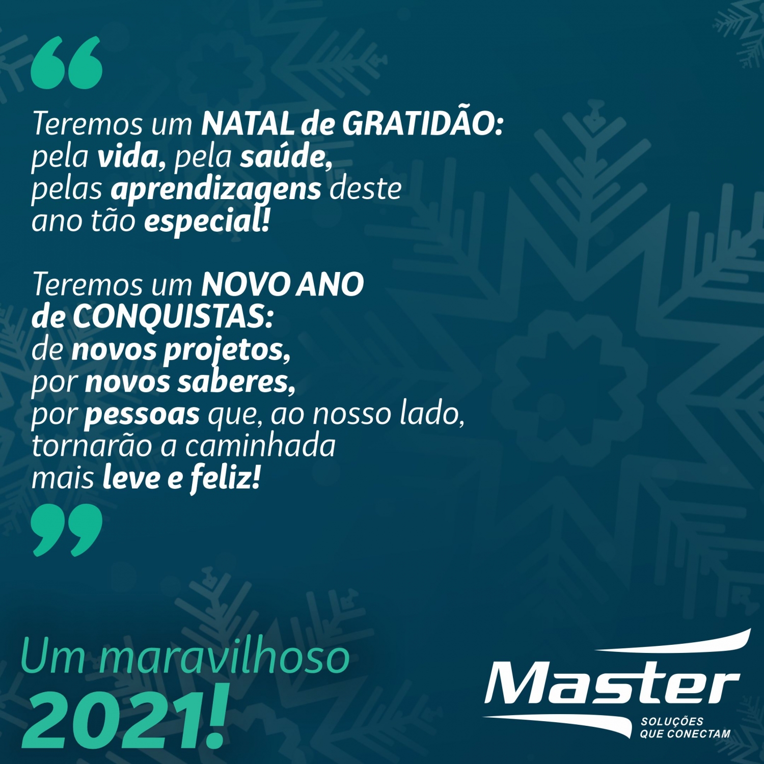 blog Equipe Master Soluções que Conectam deseja Feliz Natal e um Novo Ano com Saúde e Esperança 